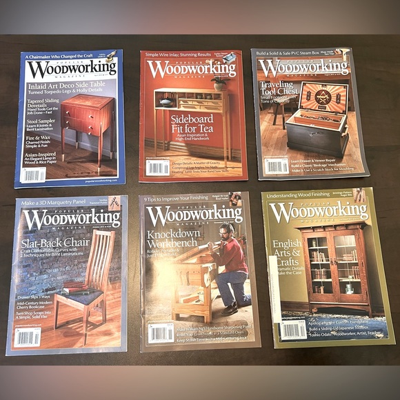 2015 Bundle of 6 Popular Woodworking Magazines - Picture 1 of 14